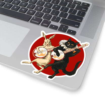 Dueling Banjos | Sinister Cat & Rabbit Stickers (4 sizes)