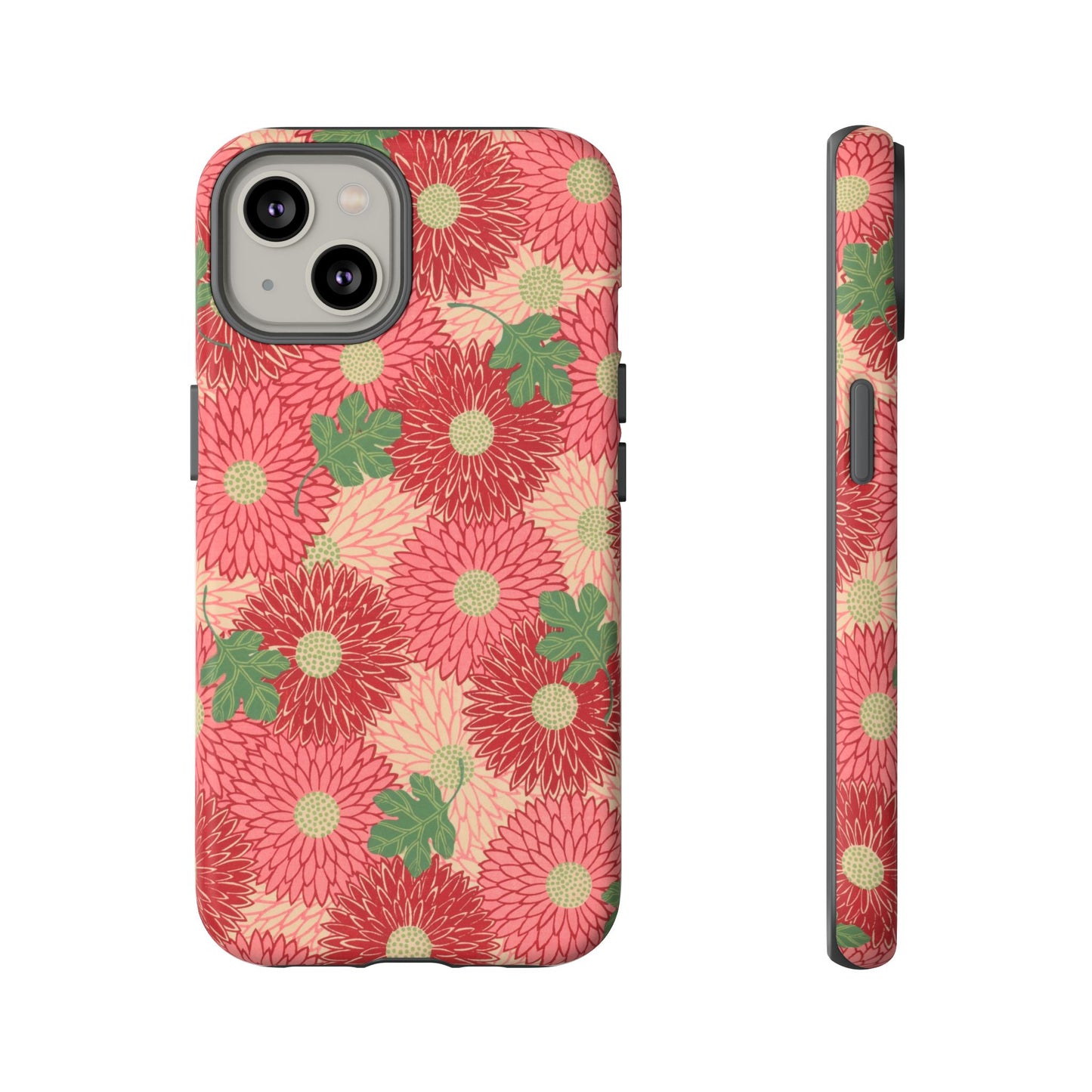 Pink Chrysanthemums Vintage iPhone Case