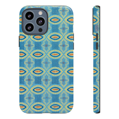 Turquoise Retro Geometric iPhone Case