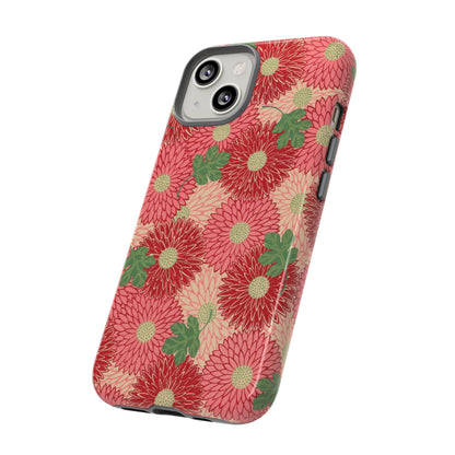 Pink Chrysanthemums Vintage iPhone Case