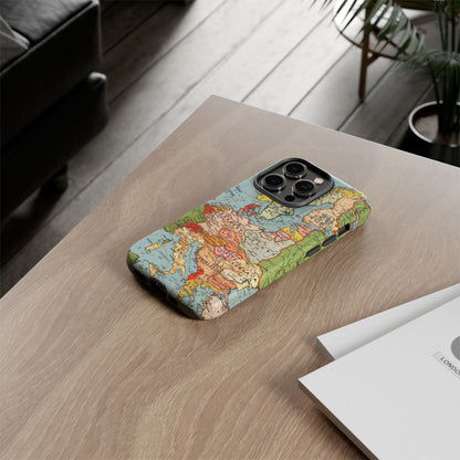 Wanderlust Vintage Map of Europe iPhone Case