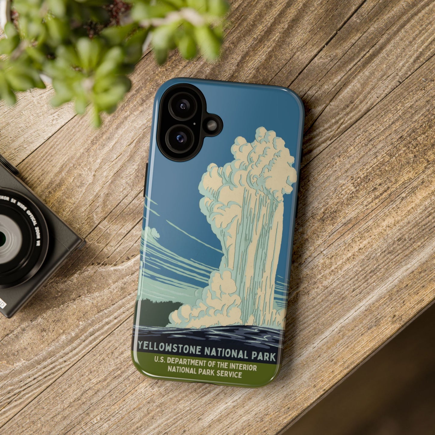 Yellowstone National Park Retro iPhone Case