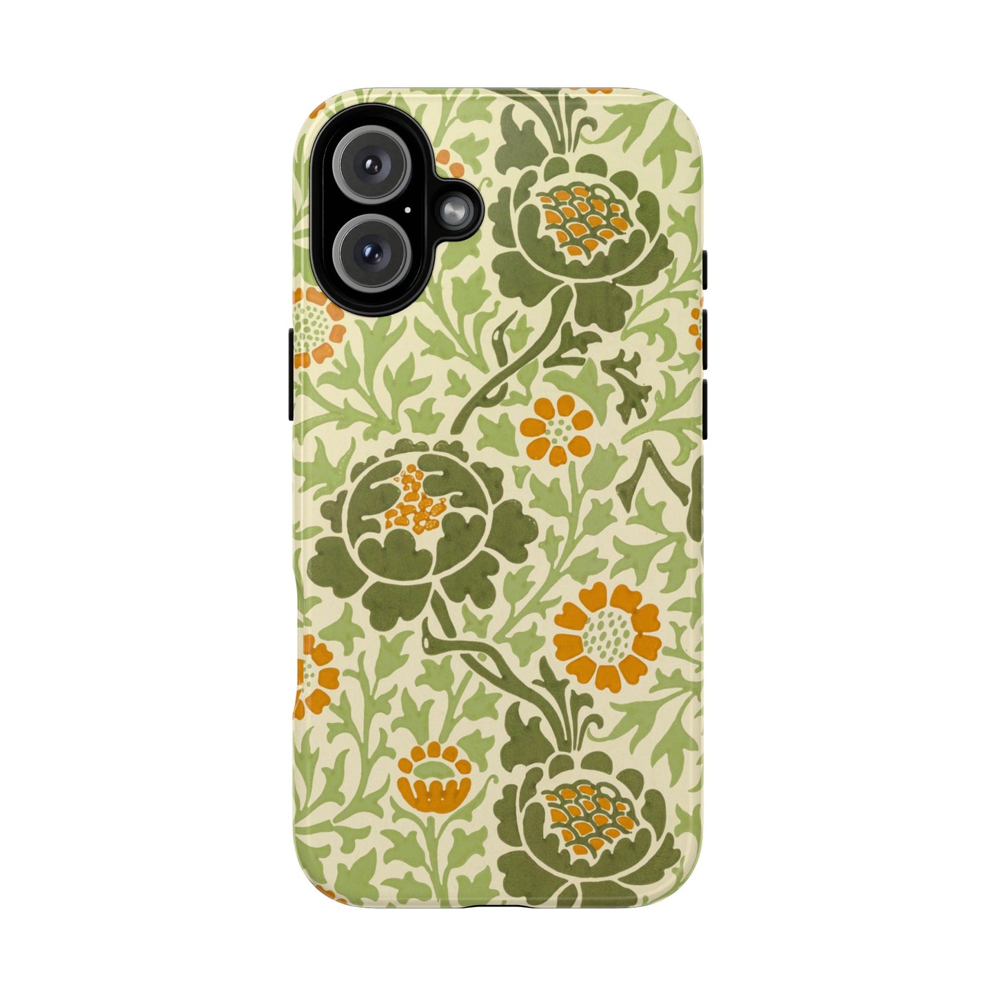 Olive & Orange Vintage Botanical iPhone Case
