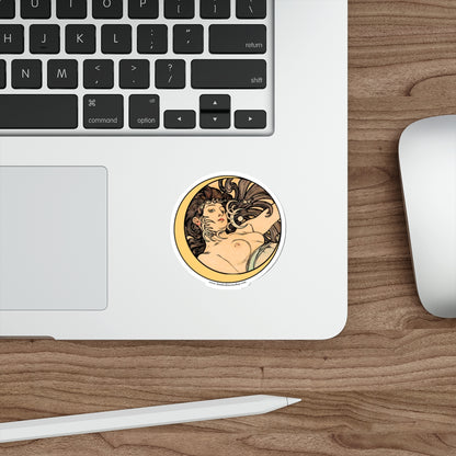 Witch Moon Art Nouveau Sticker :: Alphonse Mucha :: All-Weather, Water-Resistant Vinyl (5 sizes)