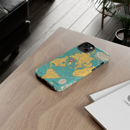 Map of Flying Retro iPhone Case