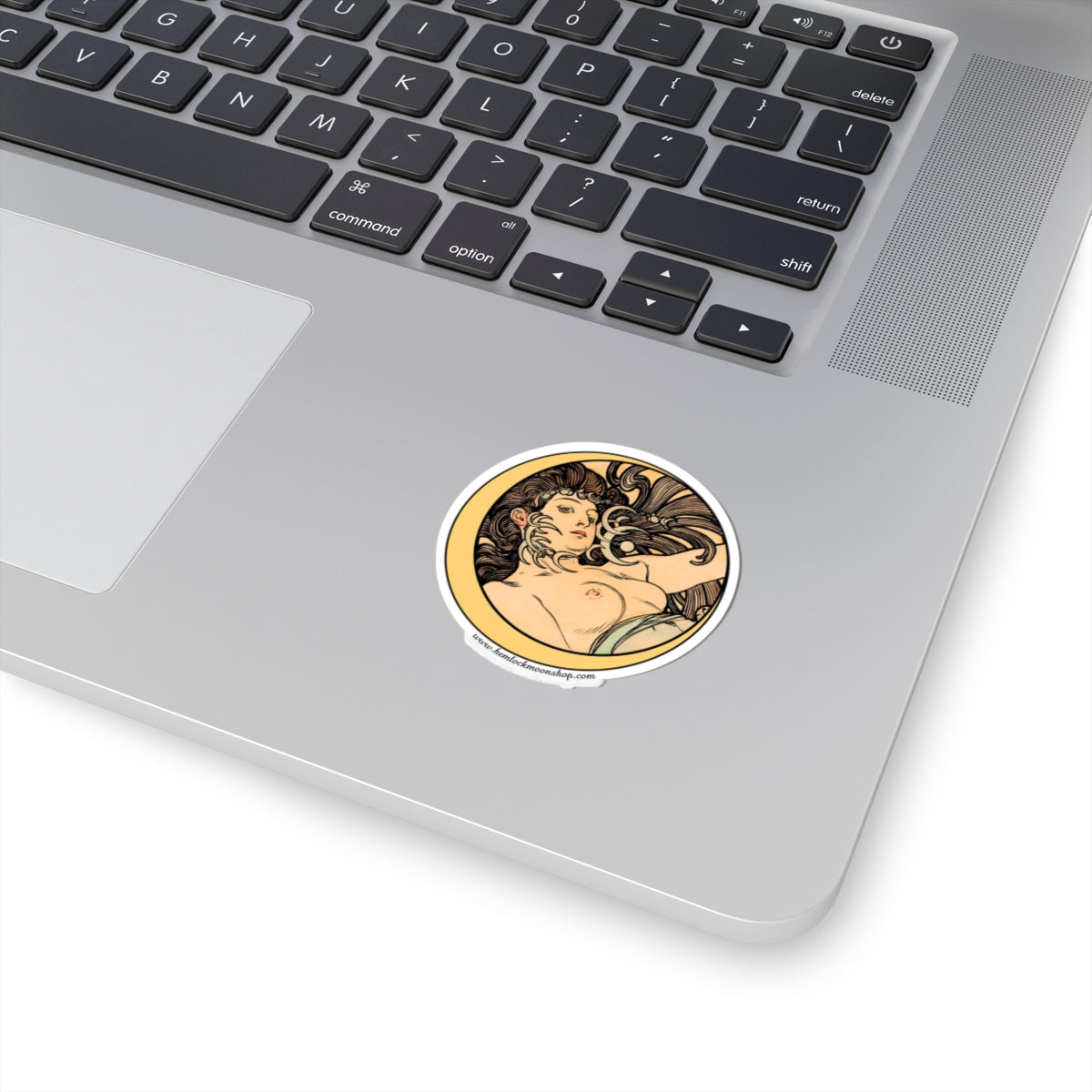 Witch Moon Art Nouveau Sticker (4 sizes)