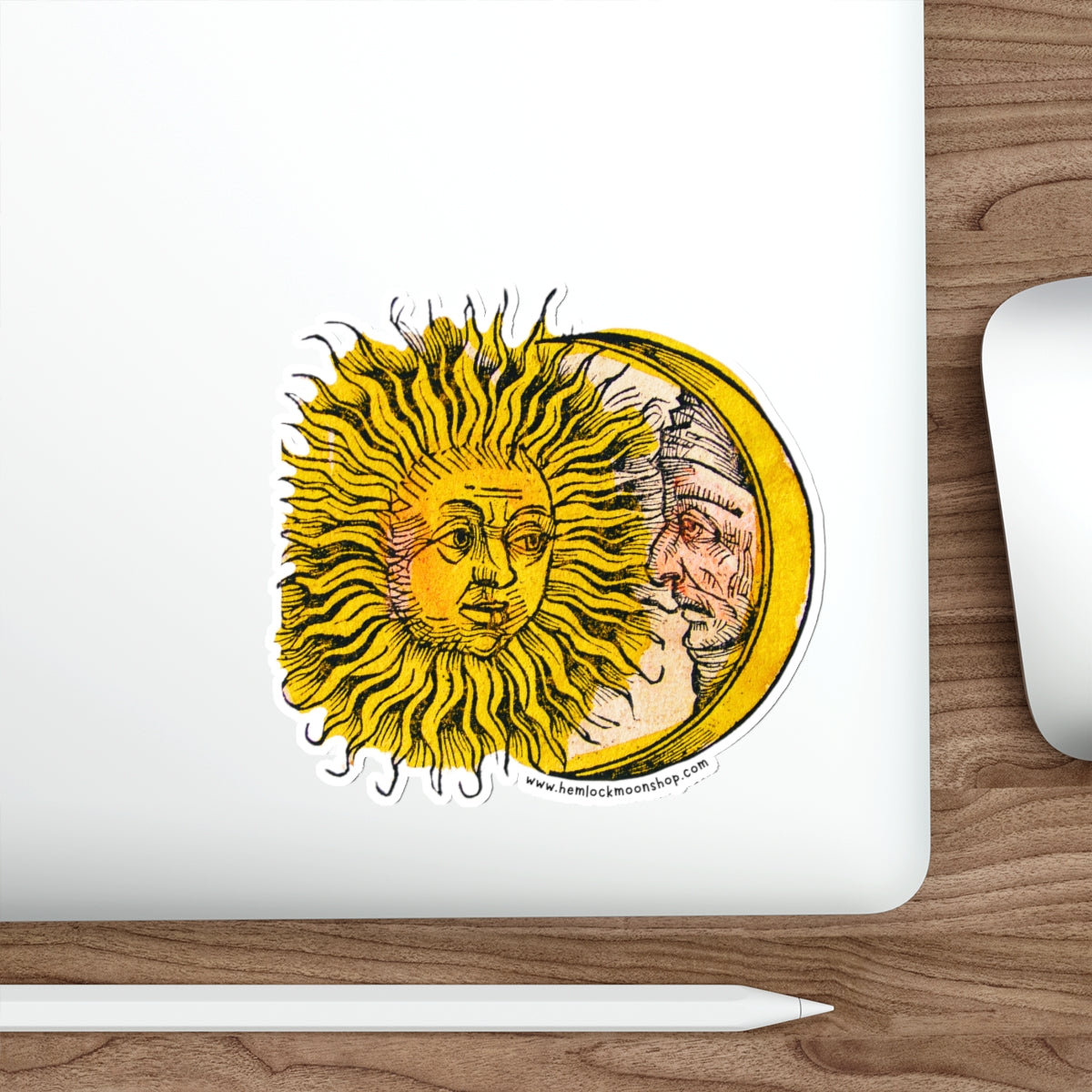 Sun and Moon Sticker :: All-Weather, Water-Resistant Vinyl (5 sizes)