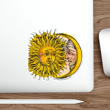 Sun and Moon Sticker :: All-Weather, Water-Resistant Vinyl (5 sizes)