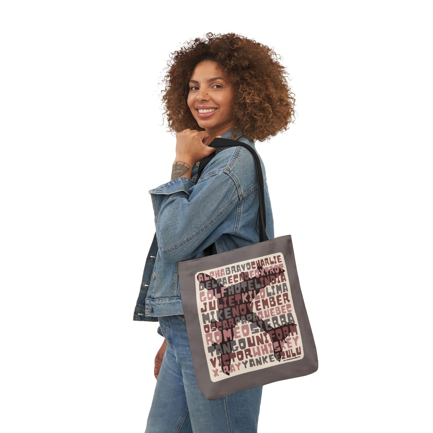Pink Aviation Alphabet Tote Bag (3 sizes)
