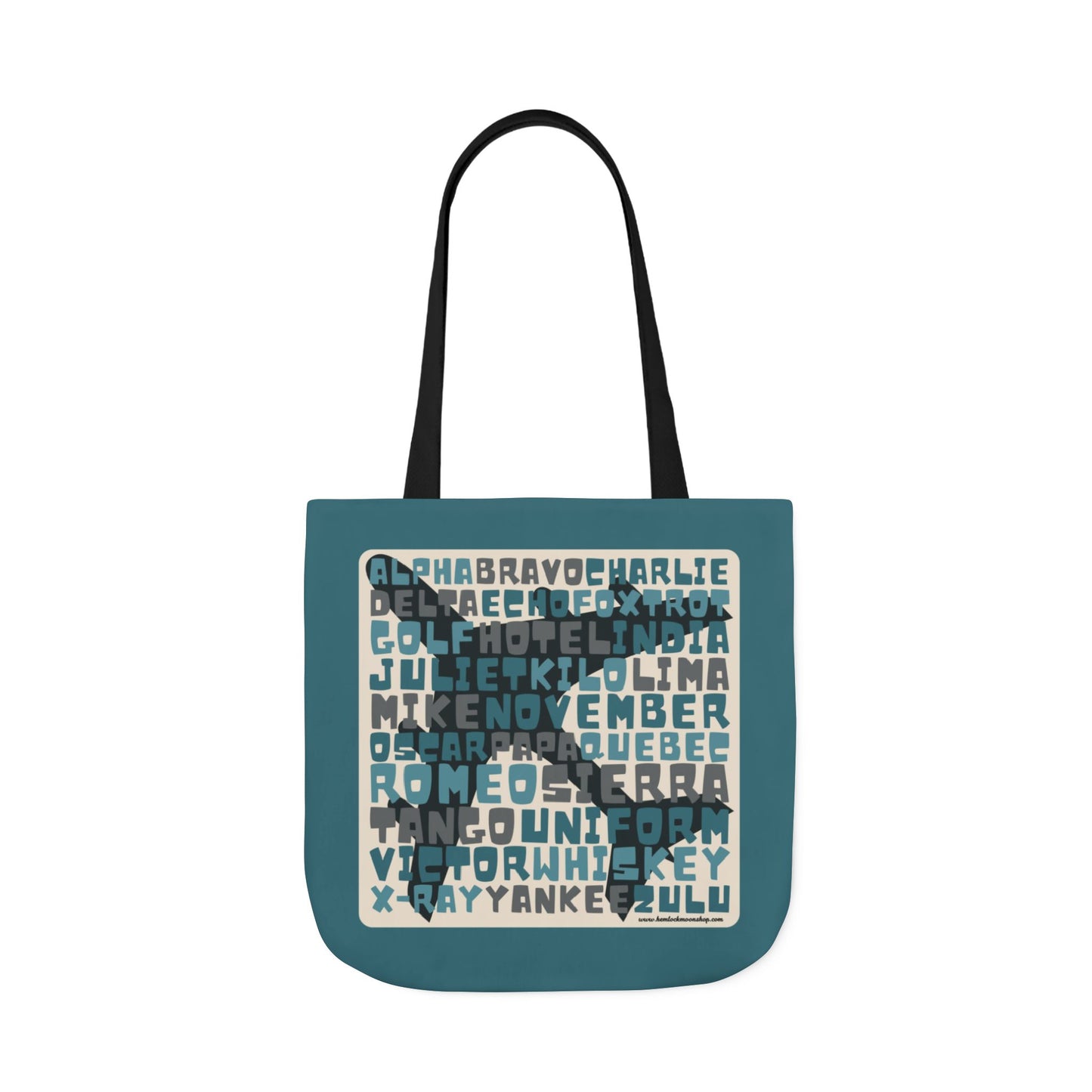 Blue Aviation Alphabet Tote Bag (3 sizes)