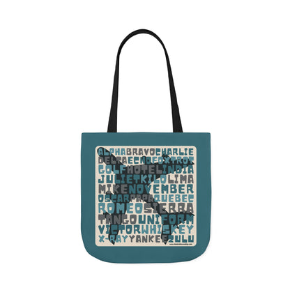 Blue Aviation Alphabet Tote Bag (3 sizes)