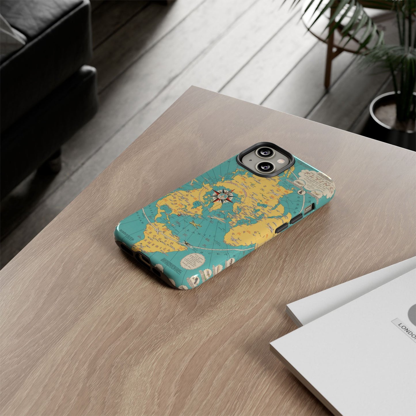 Map of Flying Retro iPhone Case