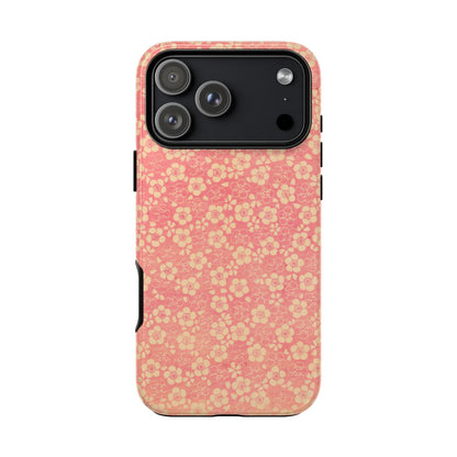 Pink Pattern Scattered Flowers iPhone Case