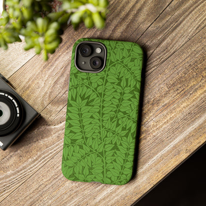 Antique Green Branch Pattern by William Morris iPhone Case