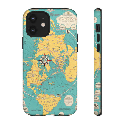 Map of Flying Retro iPhone Case