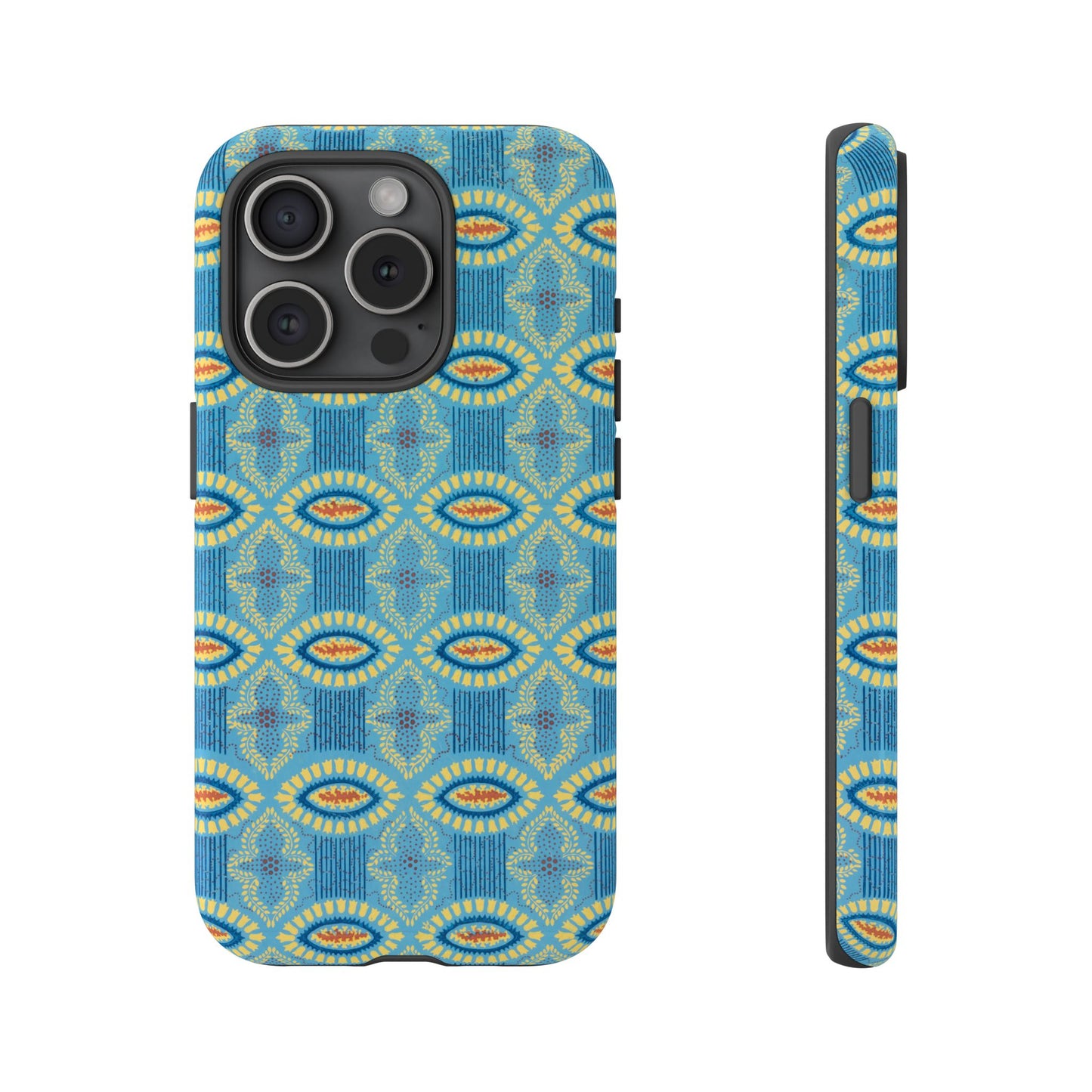 Turquoise Retro Geometric iPhone Case