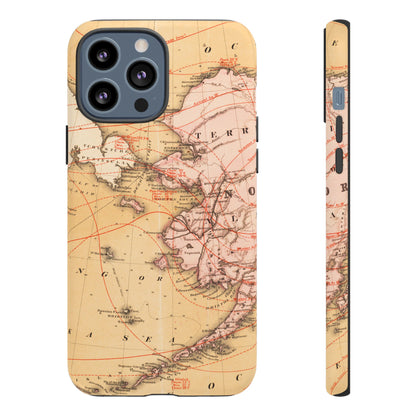 Alaska Territory Antique Map iPhone Case