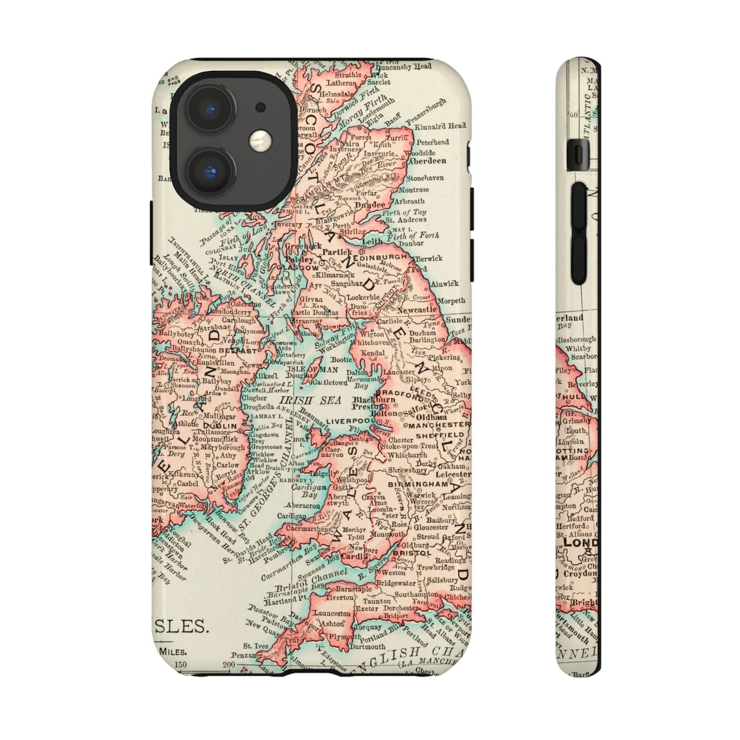 British Isles Vintage Map iPhone Case