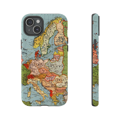 Wanderlust Vintage Map of Europe iPhone Case