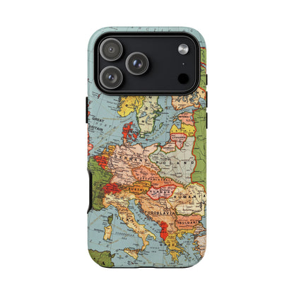 Wanderlust Vintage Map of Europe iPhone Case