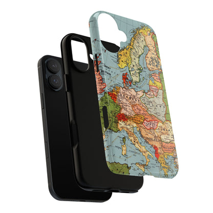 Wanderlust Vintage Map of Europe iPhone Case