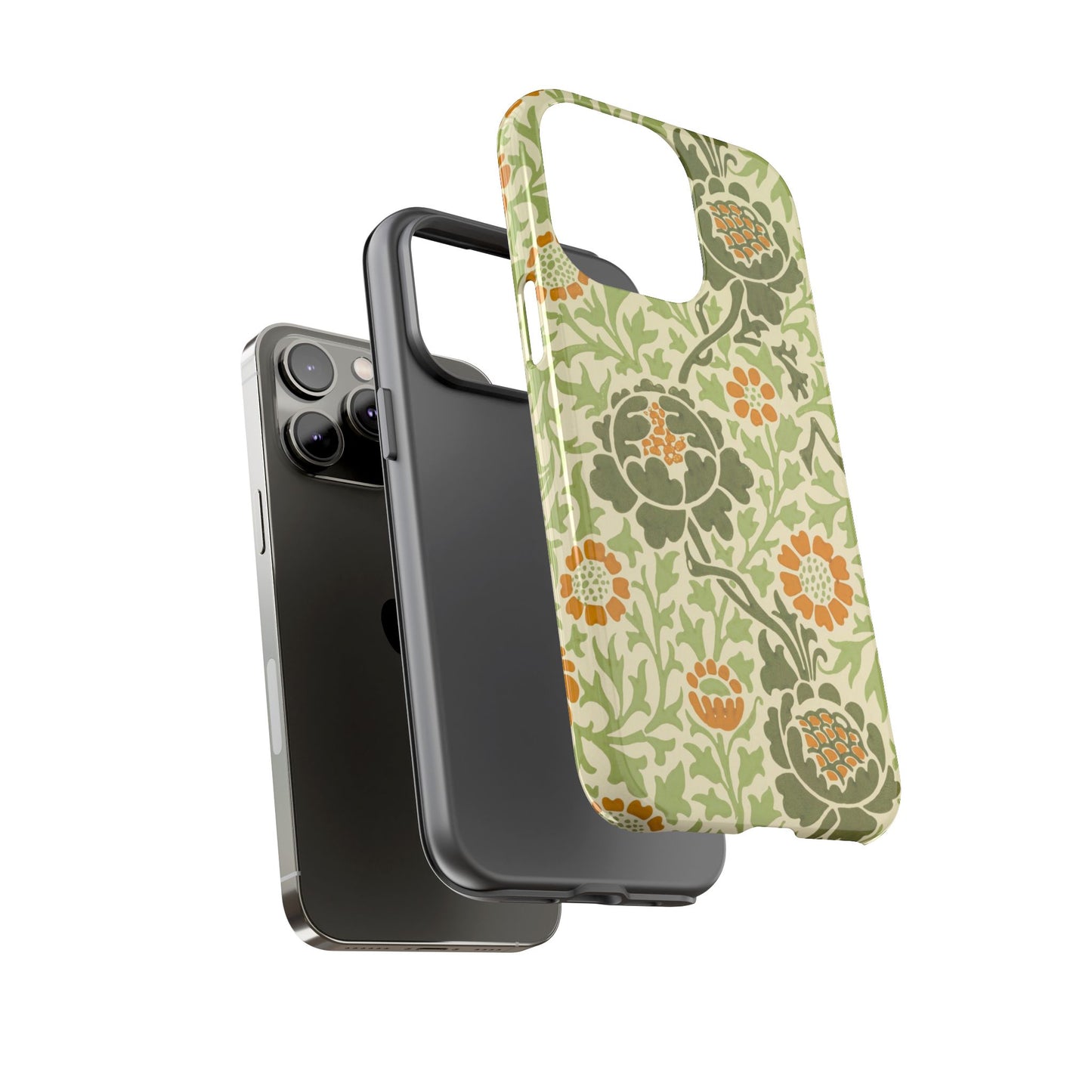 Olive & Orange Vintage Botanical iPhone Case