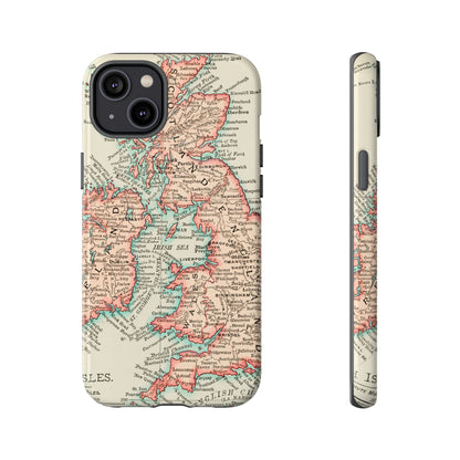 British Isles Vintage Map iPhone Case