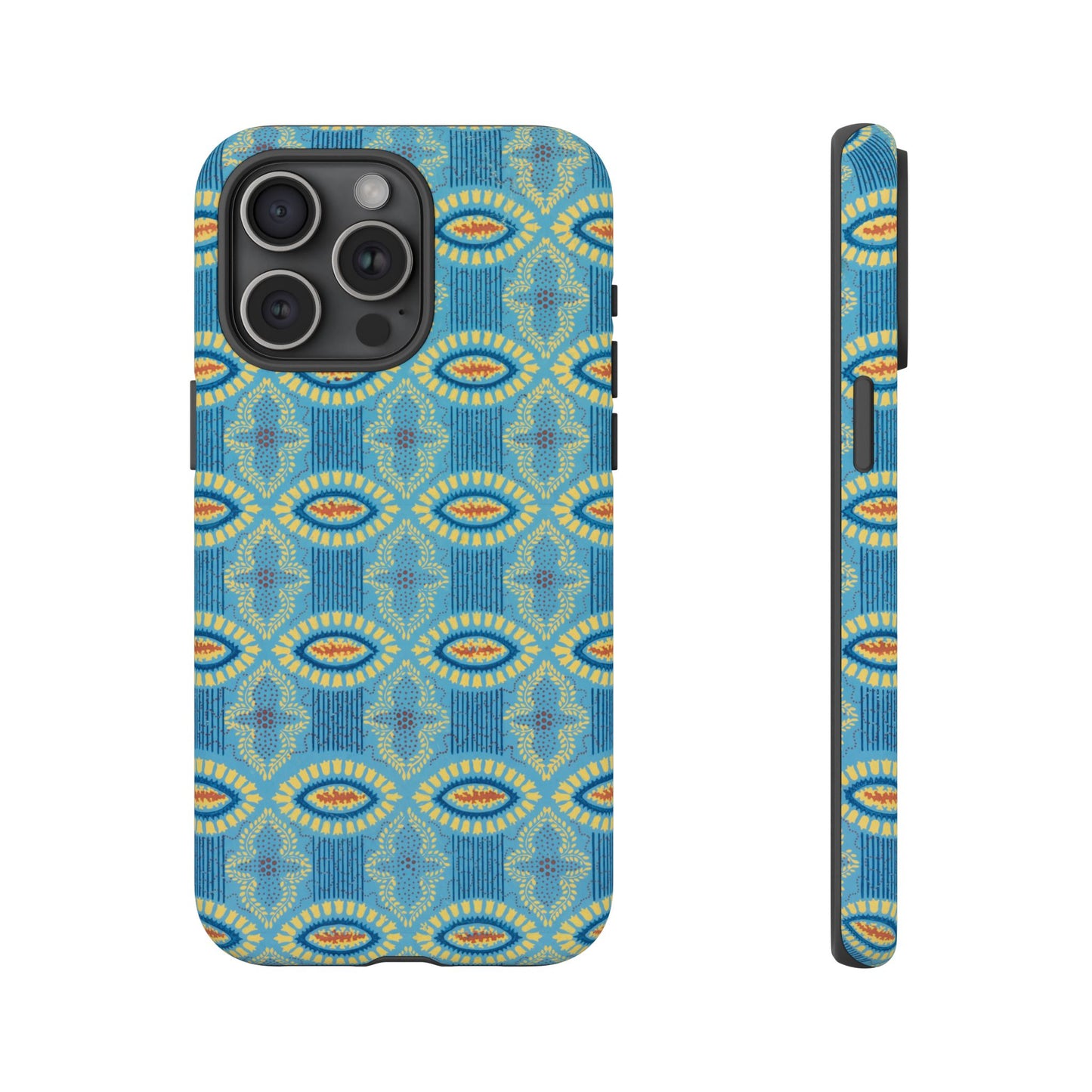 Turquoise Retro Geometric iPhone Case