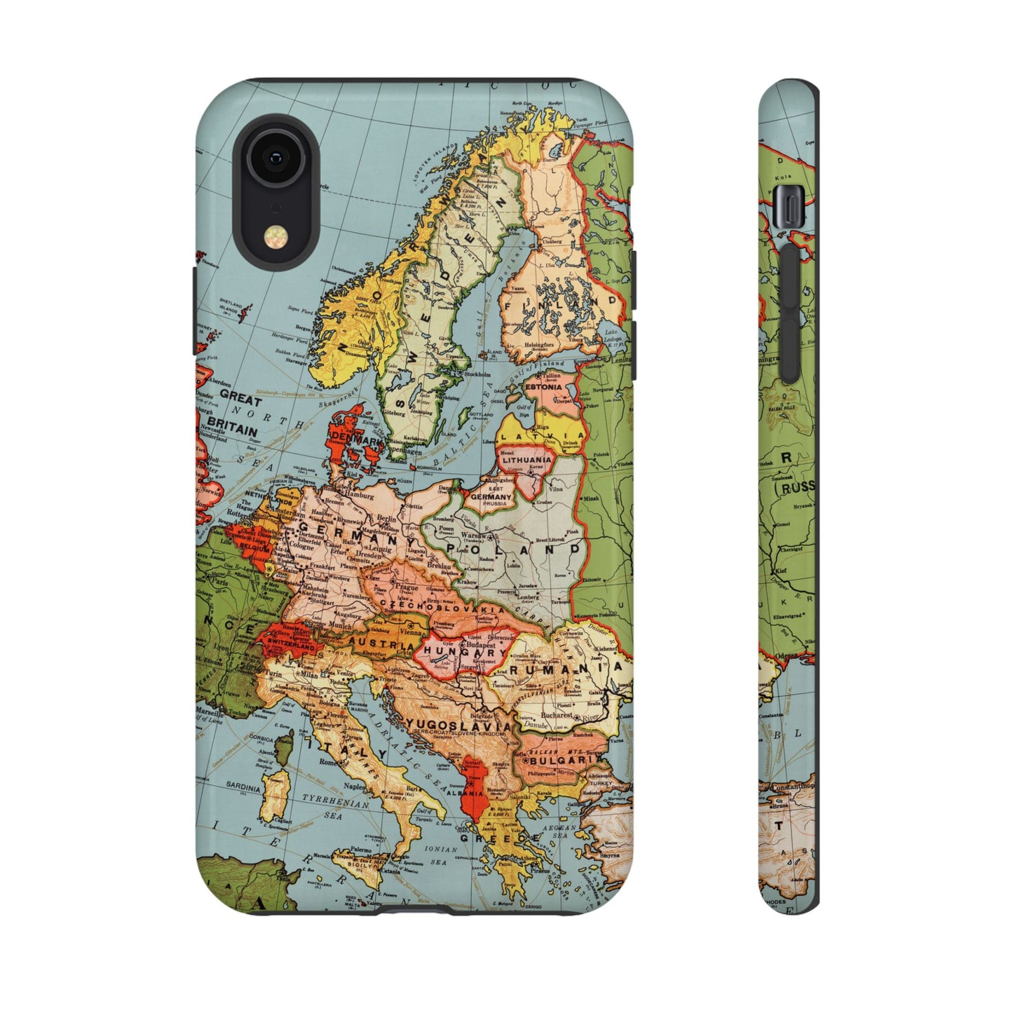Wanderlust Vintage Map of Europe iPhone Case