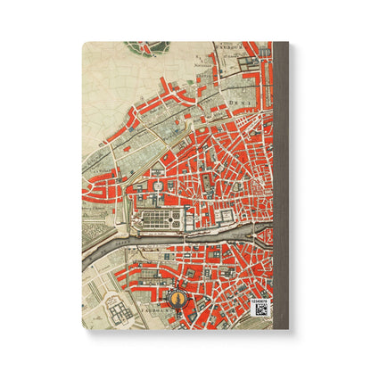 Paris Vintage Map  | Softcover Travel Journal with Inside Illustrations