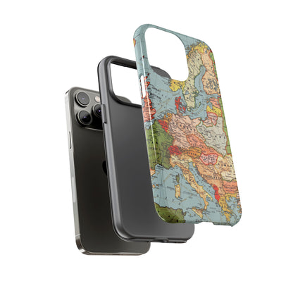 Wanderlust Vintage Map of Europe iPhone Case