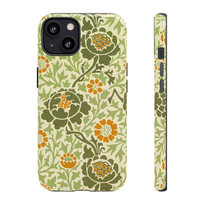 Olive & Orange Vintage Botanical iPhone Case