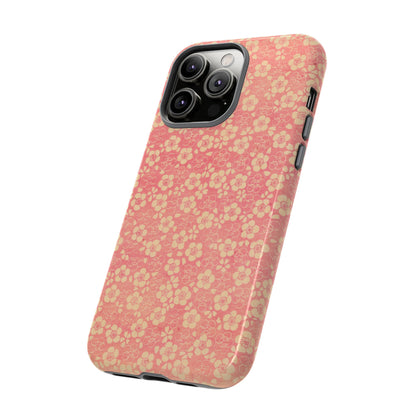 Pink Pattern Scattered Flowers iPhone Case