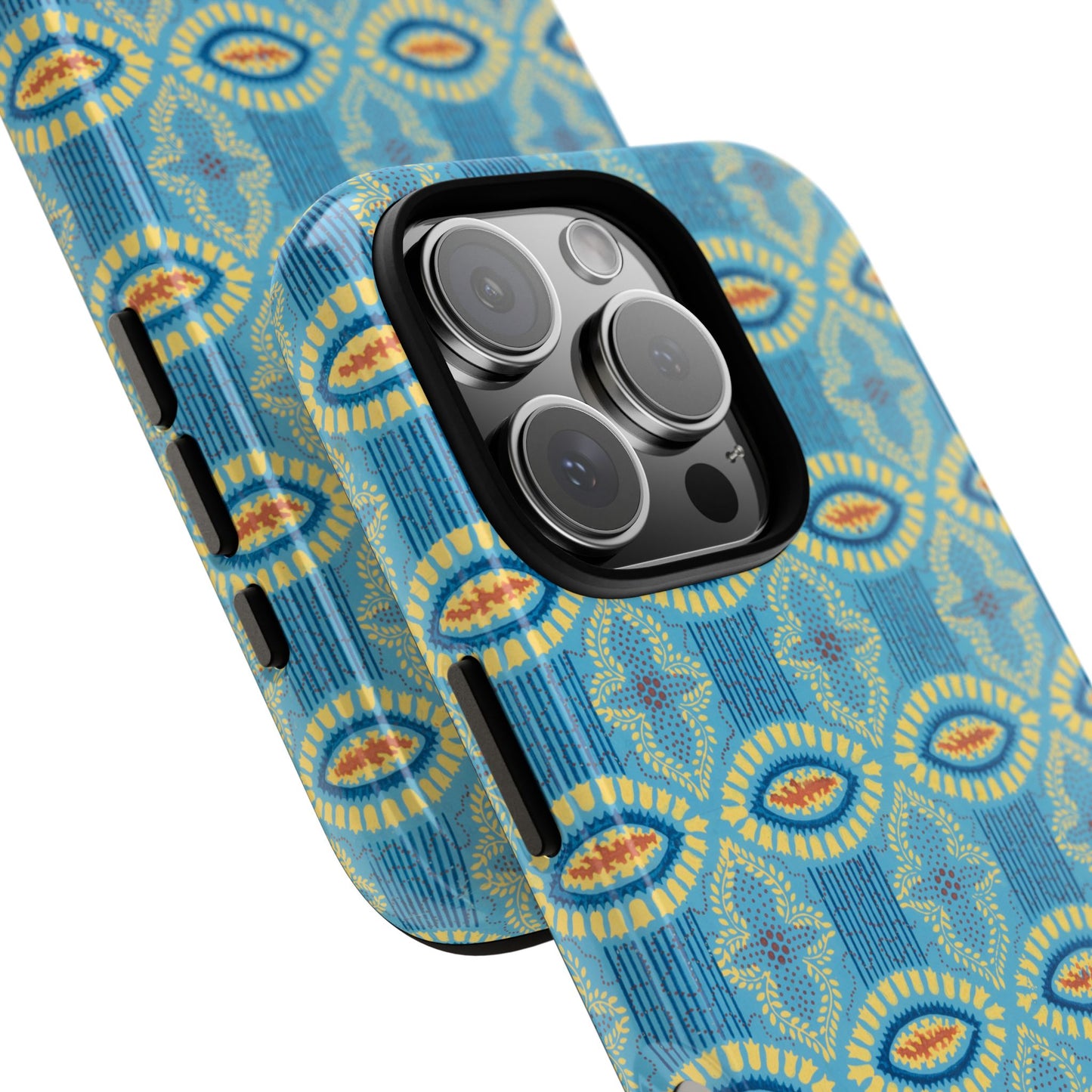 Turquoise Retro Geometric iPhone Case
