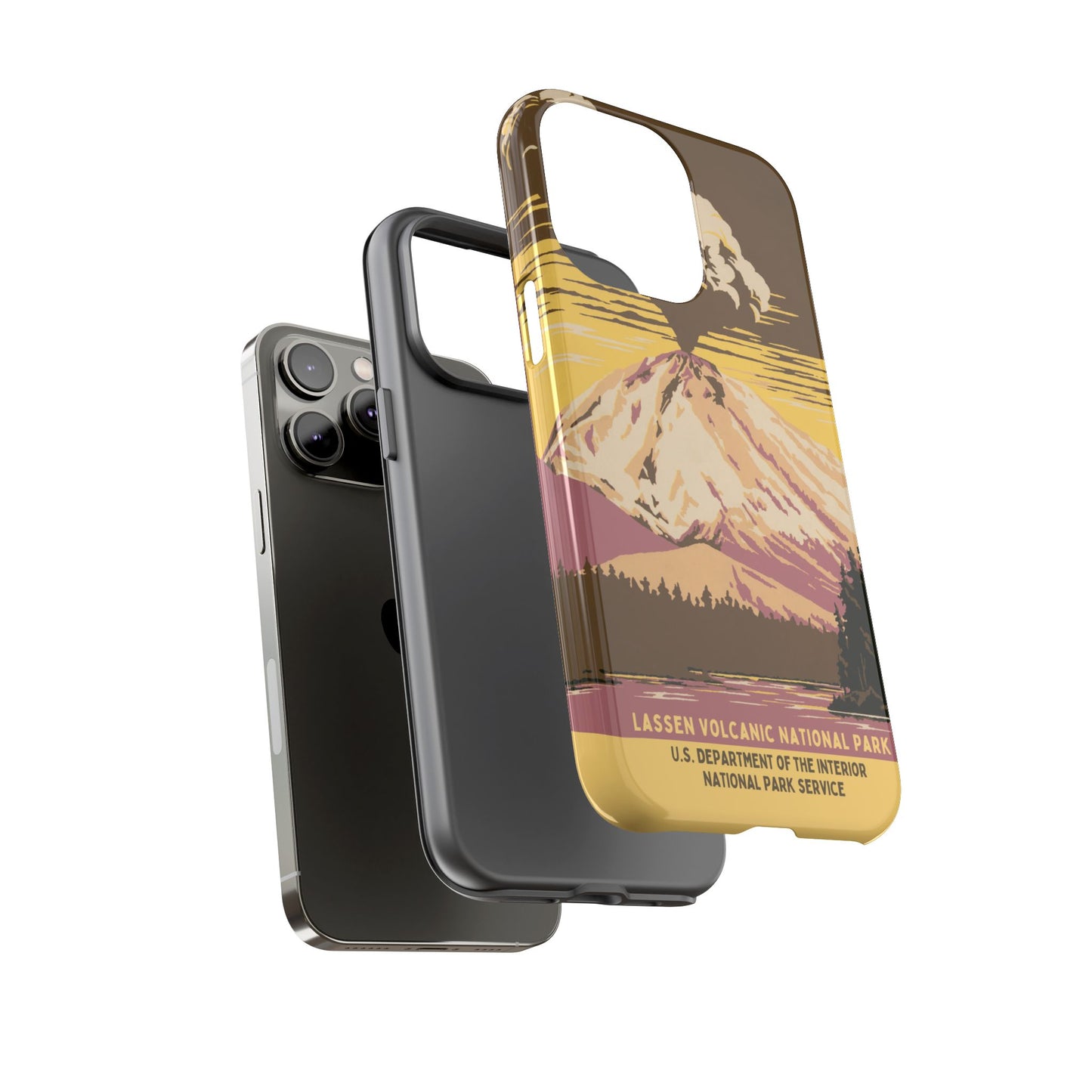 Lassen Volcanic National Park Retro iPhone Case