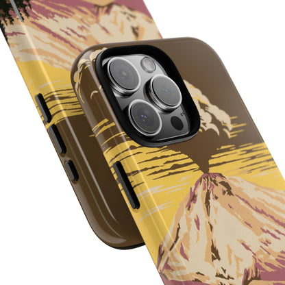 Lassen Volcanic National Park Retro iPhone Case