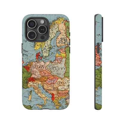 Wanderlust Vintage Map of Europe iPhone Case