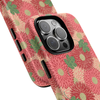 Pink Chrysanthemums Vintage iPhone Case