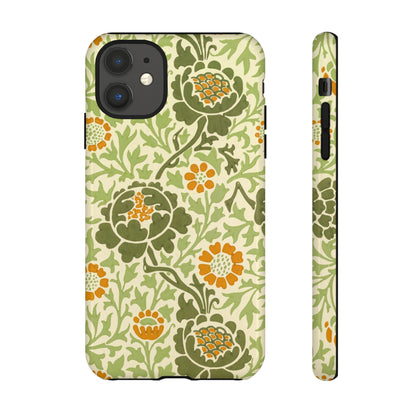 Olive & Orange Vintage Botanical iPhone Case
