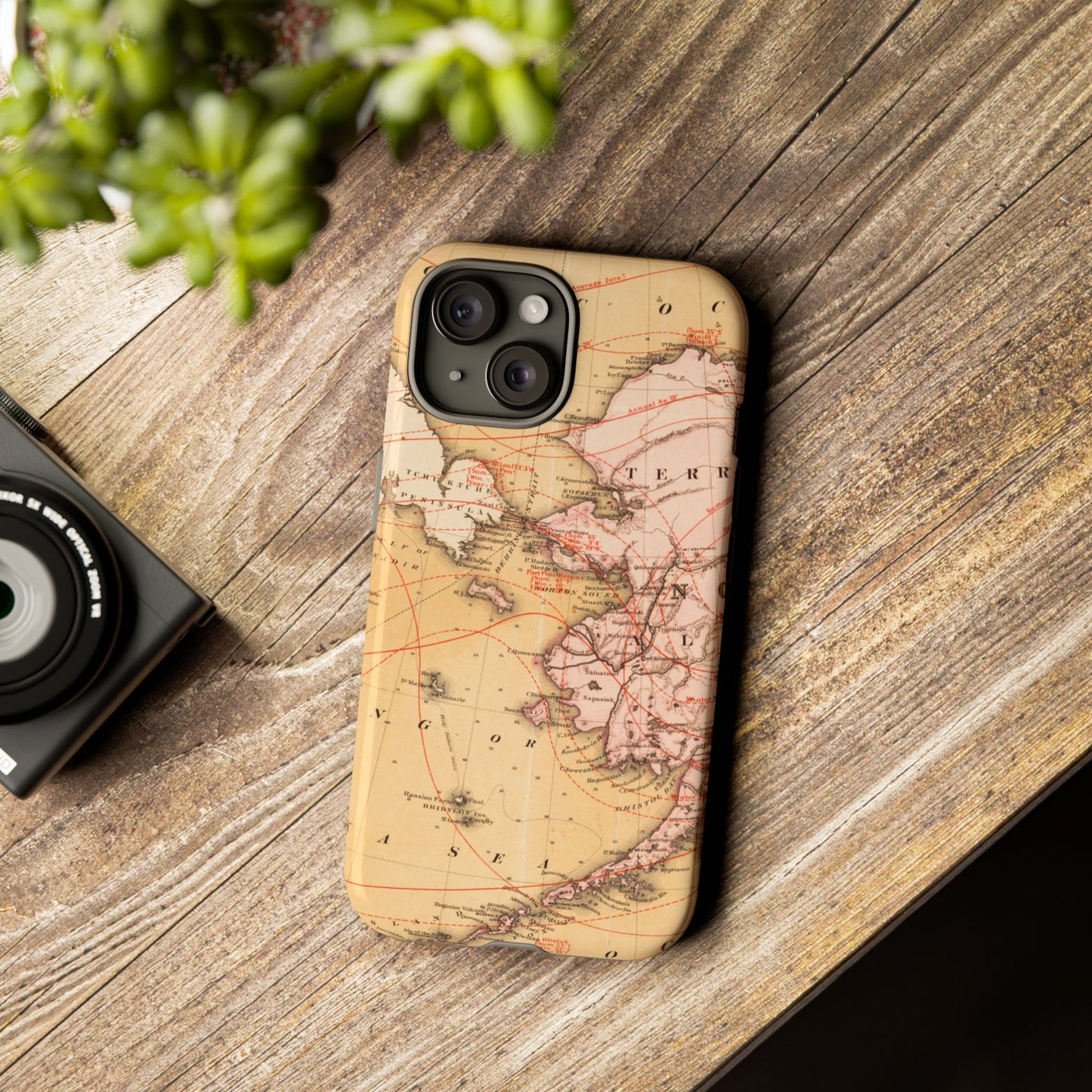 Alaska Territory Antique Map iPhone Case