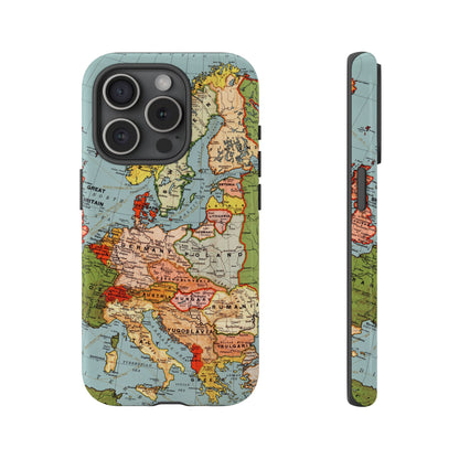 Wanderlust Vintage Map of Europe iPhone Case