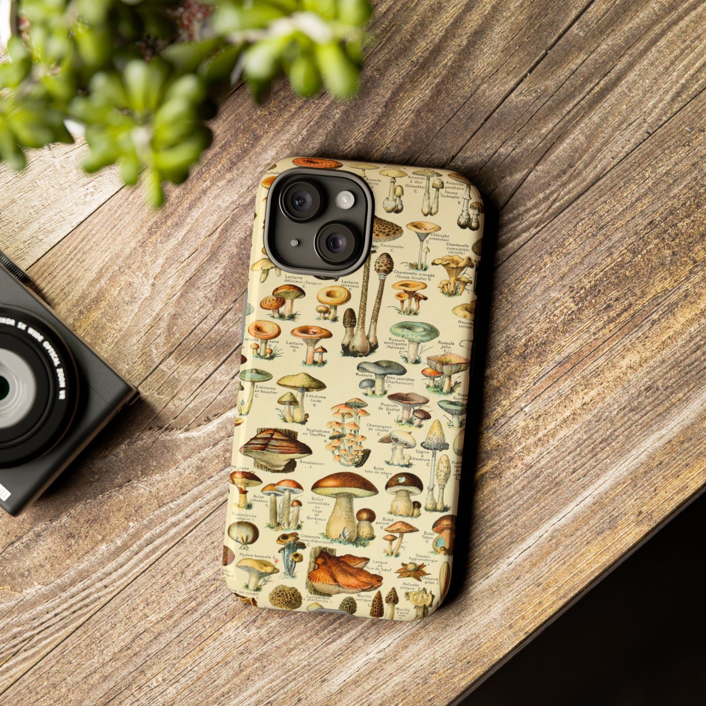 Mushrooms Vintage Field Guide iPhone Case