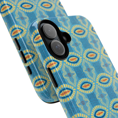 Turquoise Retro Geometric iPhone Case