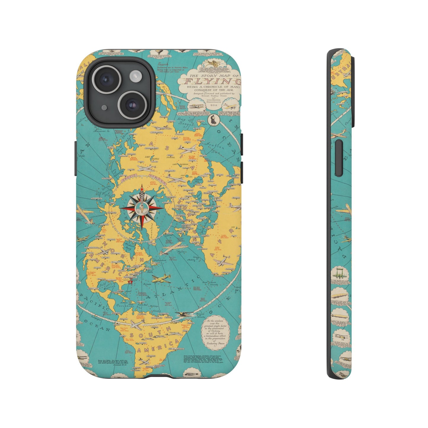 Map of Flying Retro iPhone Case
