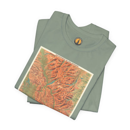Glacier National Park Vintage Map Tee