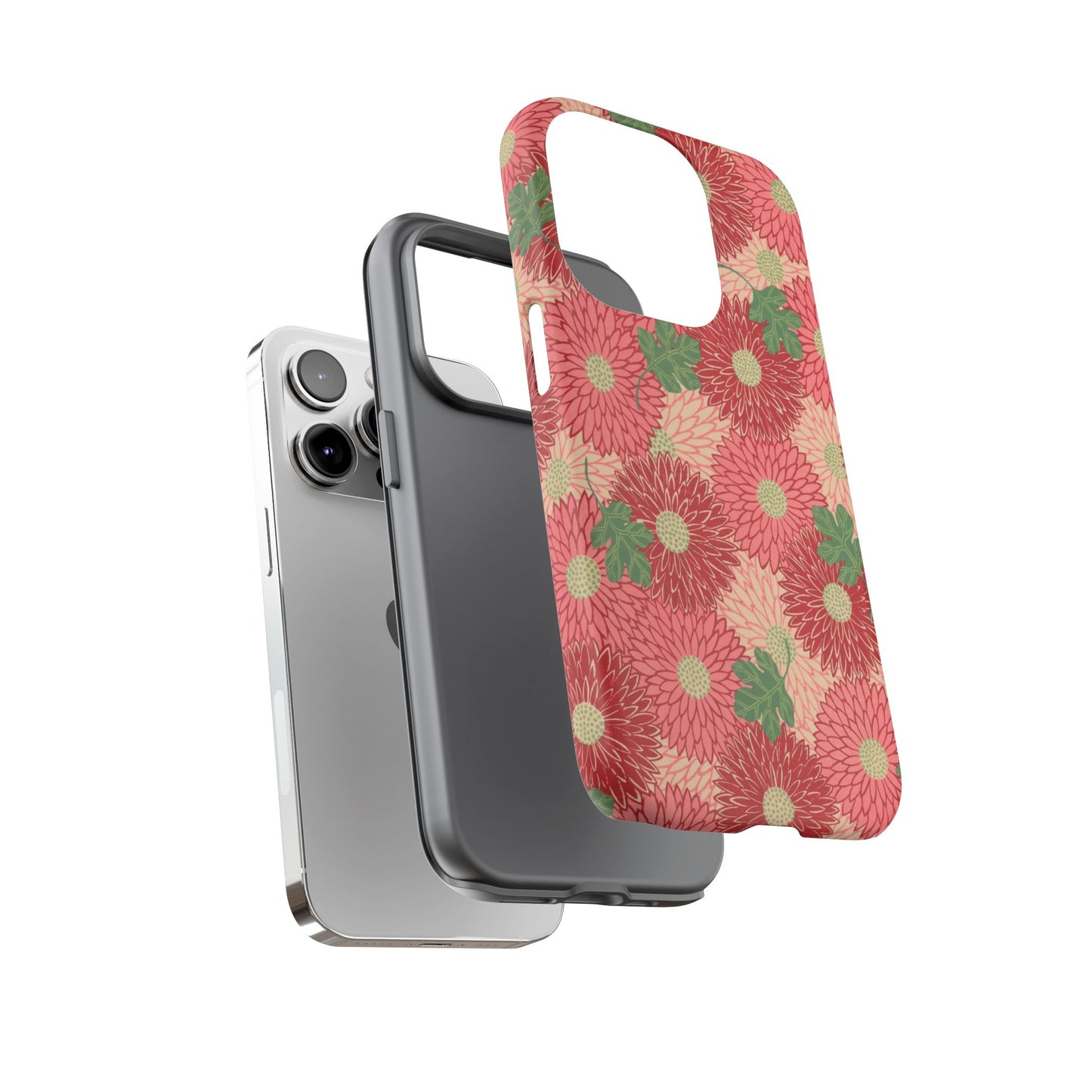 Pink Chrysanthemums Vintage iPhone Case