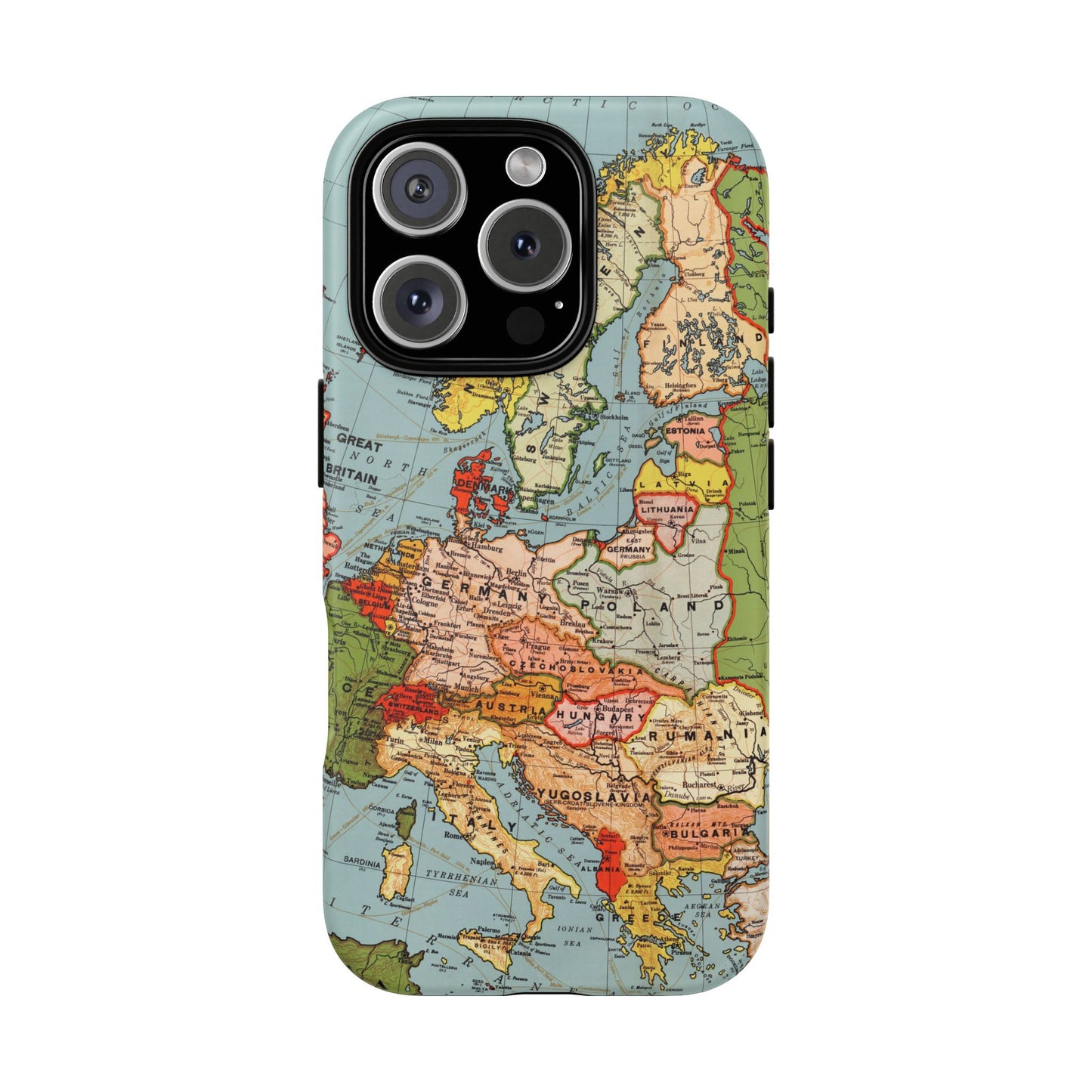 Wanderlust Vintage Map of Europe iPhone Case