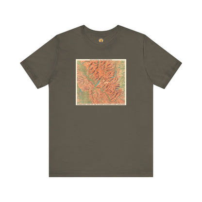 Glacier National Park Vintage Map Tee