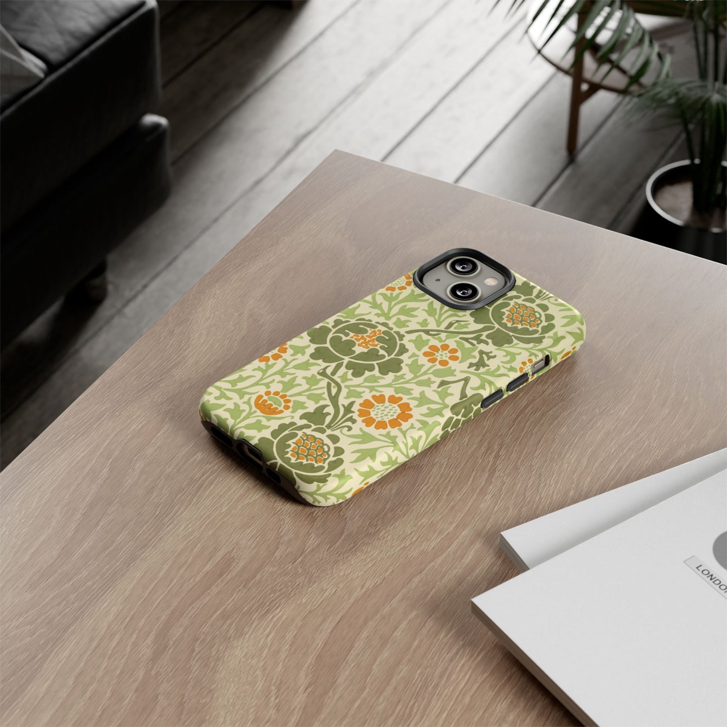 Olive & Orange Vintage Botanical iPhone Case