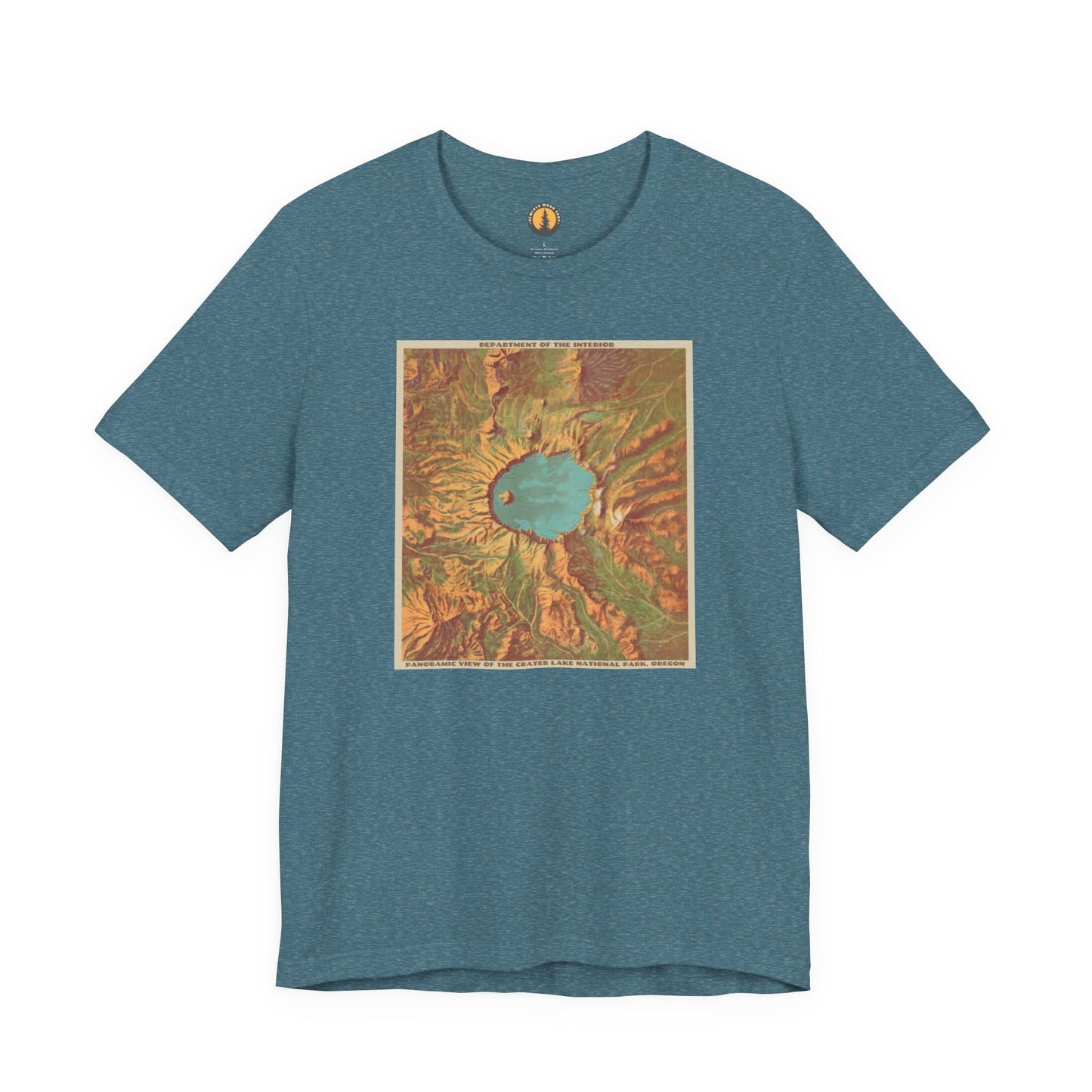 Crater Lake Vintage Map Tee